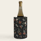 Vintage Winter Foliage with Berries, Pinecones and Ribbons on Black Wine Chiller Gallery Image 2