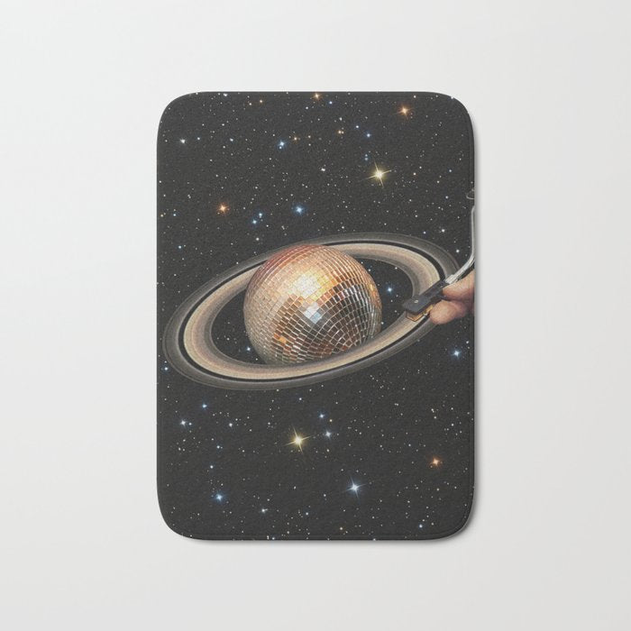 Galactic DJ II - Saturn Disco Ball P Bath Mat Gallery Image 1
