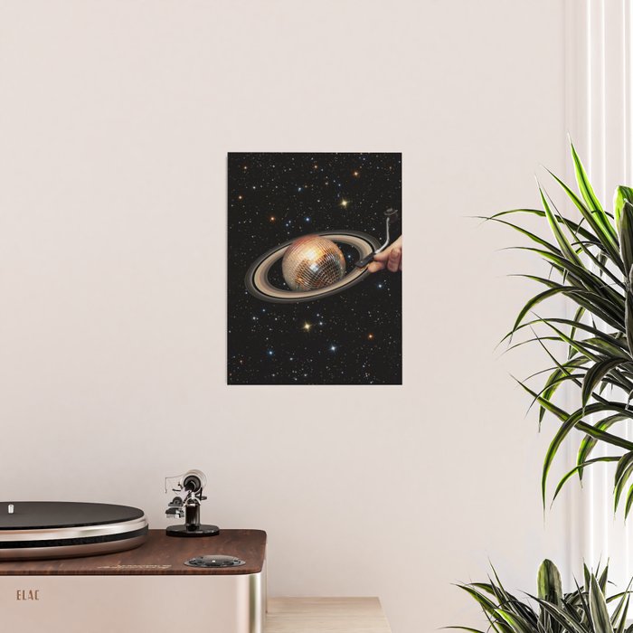 Galactic DJ II - Saturn Disco Ball P Poster Gallery Image 2