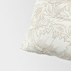 William Morris Poppy Cream Gold Pattern Pillow Sham Gallery Image 4