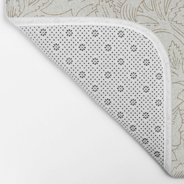 William Morris Poppy Cream Gold Pattern Bath Mat Gallery Image 2