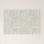 William Morris Poppy Cream Gold Pattern Welcome Mat Gallery Image 1
