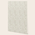 William Morris Poppy Cream Gold Pattern Wallpaper Gallery Image 2