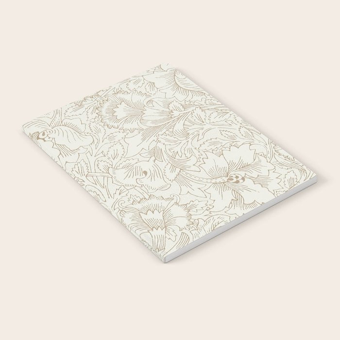 William Morris Poppy Cream Gold Pattern Notebook Gallery Image 2
