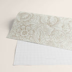 William Morris Poppy Cream Gold Pattern Wrapping Paper Gallery Image 2