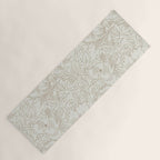 William Morris Poppy Cream Gold Pattern Yoga Mat Gallery Image 1