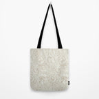 William Morris Poppy Cream Gold Pattern Tote Bag Gallery Image 2