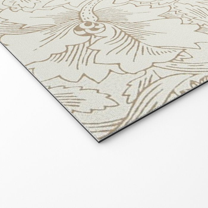 William Morris Poppy Cream Gold Pattern Welcome Mat Gallery Image 2