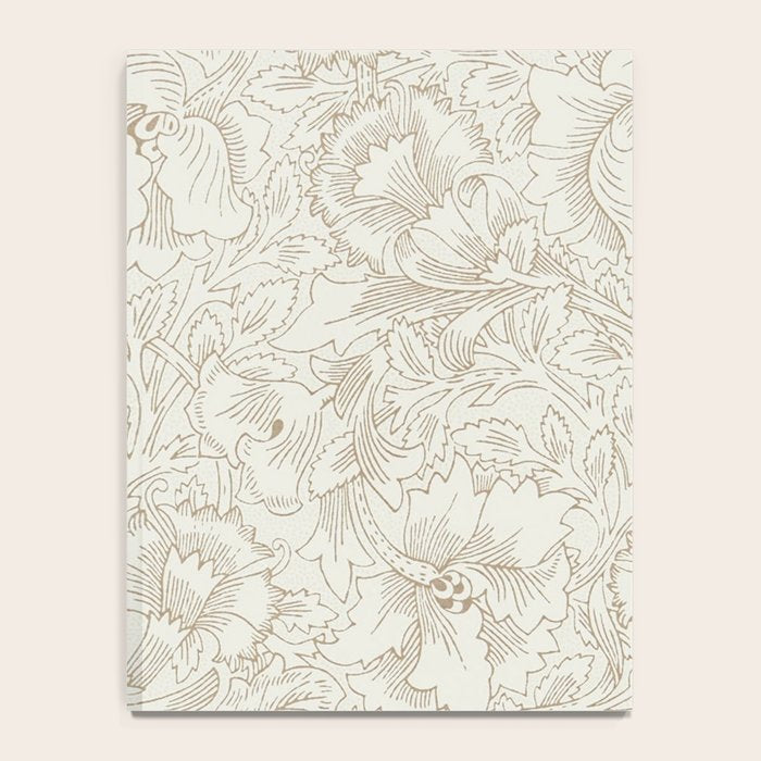 William Morris Poppy Cream Gold Pattern Notebook Gallery Image 4