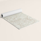 William Morris Poppy Cream Gold Pattern Yoga Mat Gallery Image 2
