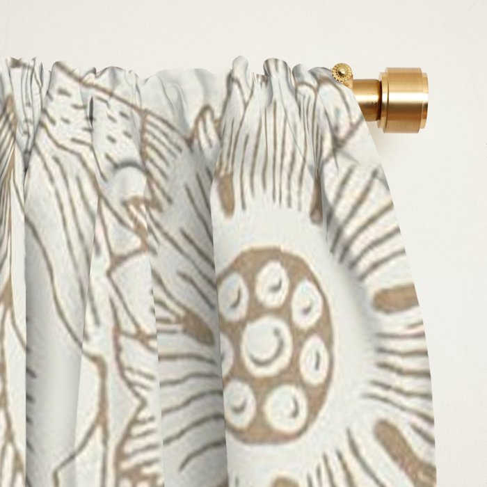 William Morris Poppy Cream Gold Pattern Window Curtain Gallery Image 2