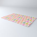 Christmas trees pastel geometric pattern Rug Gallery Image 3