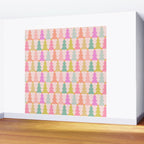 Christmas trees pastel geometric pattern Wall Mural Gallery Image 2