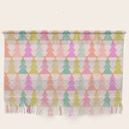 Christmas trees pastel geometric pattern Wall Hanging Gallery Image 1