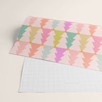 Christmas trees pastel geometric pattern Wrapping Paper Gallery Image 2
