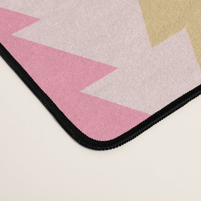 Christmas trees pastel geometric pattern Desk Mat Gallery Image 4