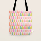 Christmas trees pastel geometric pattern Tote Bag Gallery Image 1