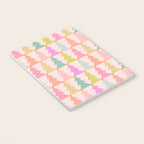 Christmas trees pastel geometric pattern Notebook Gallery Image 3