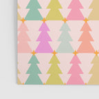 Christmas trees pastel geometric pattern Poster Gallery Image 3