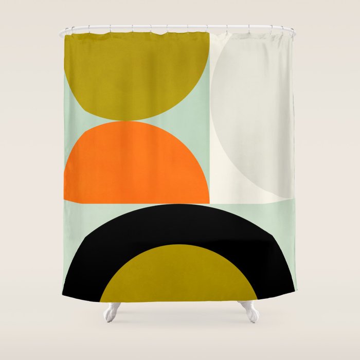 think big 3 shapes geometric Shower Curtain Gallery Image 1