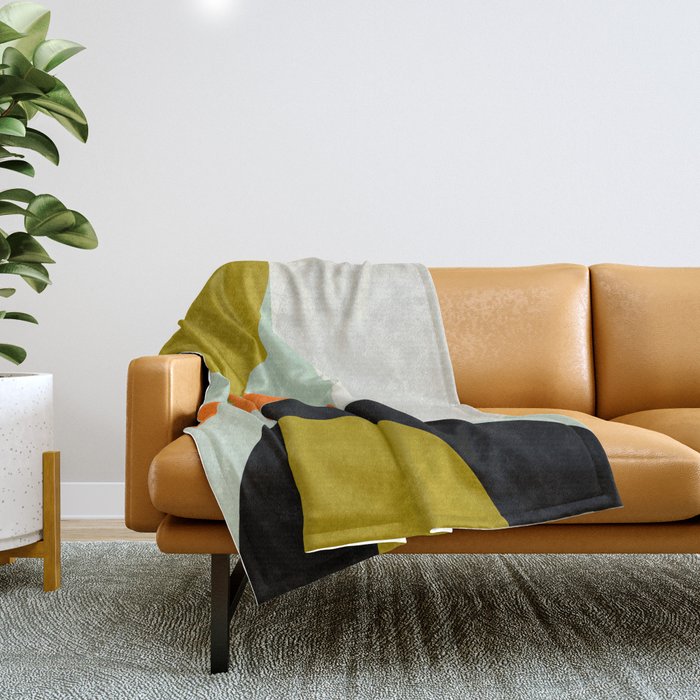 think big 3 shapes geometric Throw Blanket Gallery Image 1