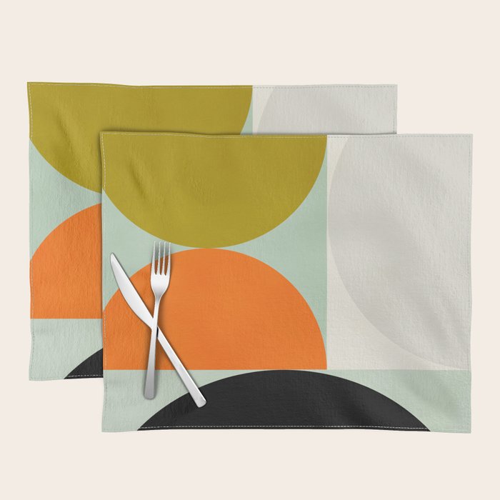 think big 3 shapes geometric Placemat Gallery Image 1