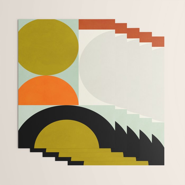 think big 3 shapes geometric Wrapping Paper Gallery Image 3