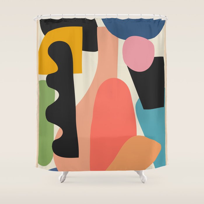 Modern Abstract Art 22 Shower Curtain Gallery Image 1