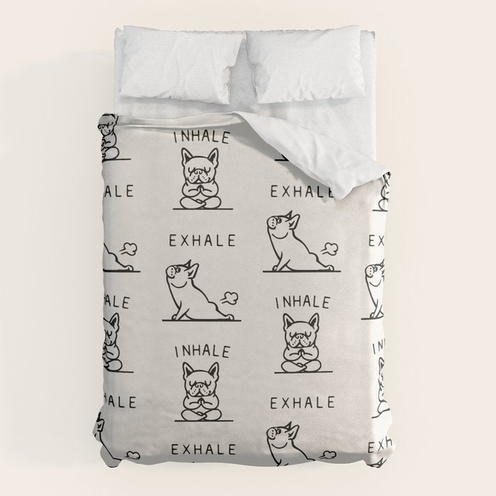 Inhale Exhale Frenchie Duvet Cover Gallery Image 6