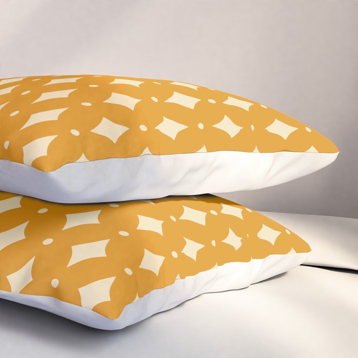 Vintage Stars III Orange Pillow Sham Gallery Image 3