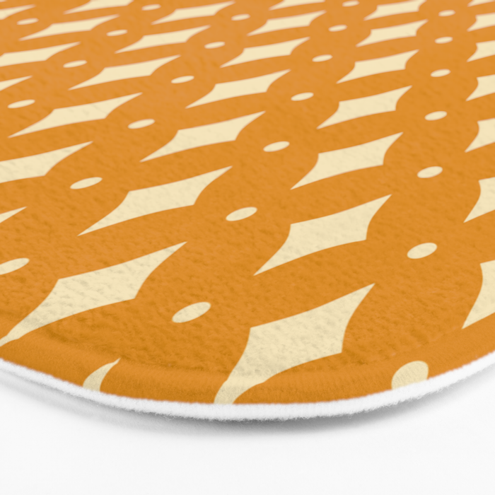 Vintage Stars III Orange Bath Mat Gallery Image 3