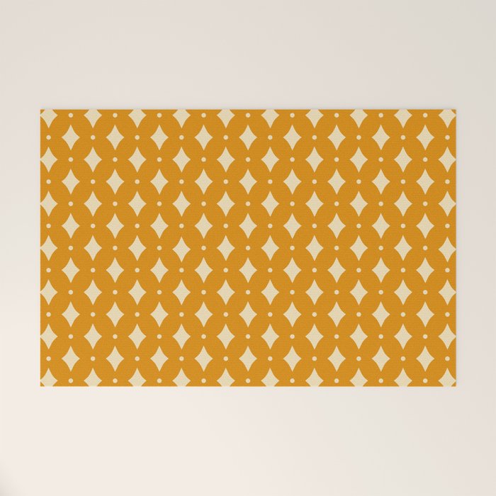 Vintage Stars III Orange Welcome Mat Gallery Image 1
