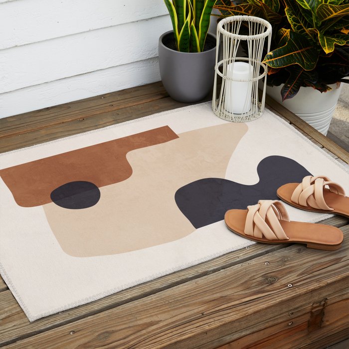 Abstract Minimal Shapes 32 Outdoor Rug Gallery Image 2