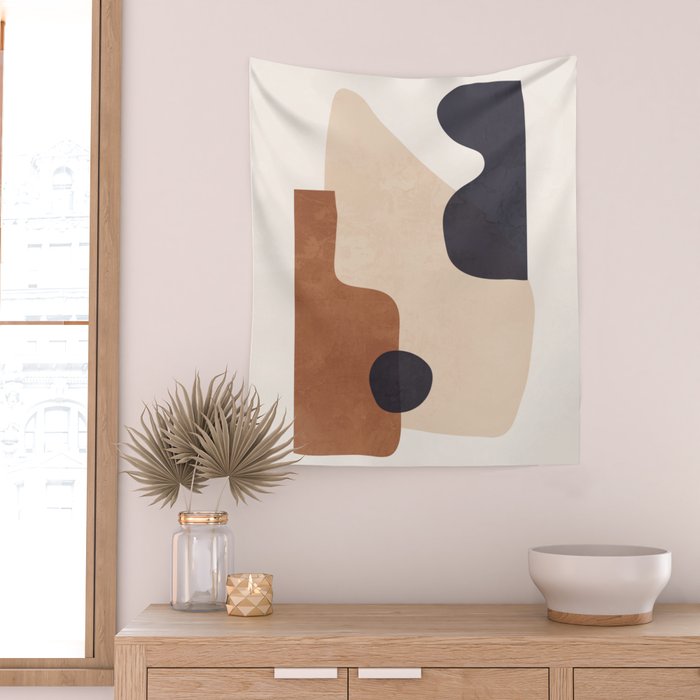 Abstract Minimal Shapes 32 Wall Tapestry Gallery Image 2