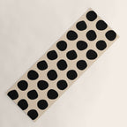 Irregular Polka Dots black and cream Yoga Mat Gallery Image 1