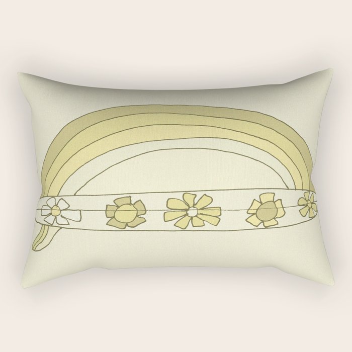 single fin radiate good vibes // retro surf art by surfy birdy Rectangular Pillow Gallery Image 2