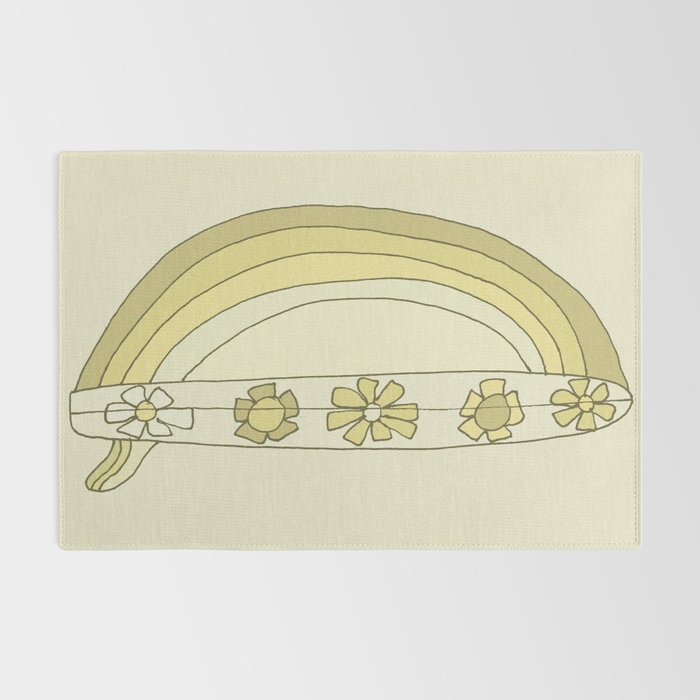 single fin radiate good vibes // retro surf art by surfy birdy Rug Gallery Image 2