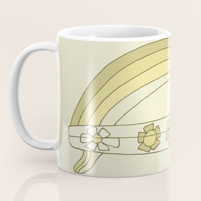 single fin radiate good vibes // retro surf art by surfy birdy Coffee Mug Gallery Image 3