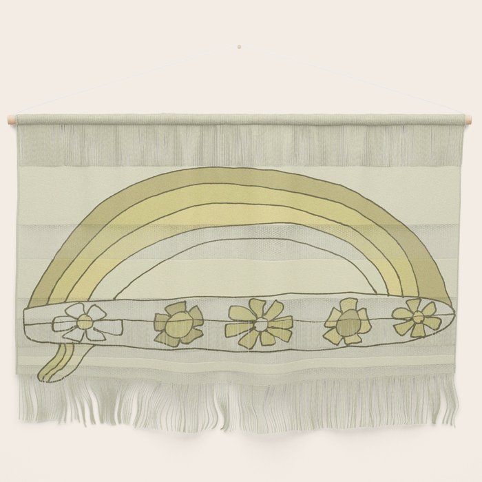 single fin radiate good vibes // retro surf art by surfy birdy Wall Hanging Gallery Image 1
