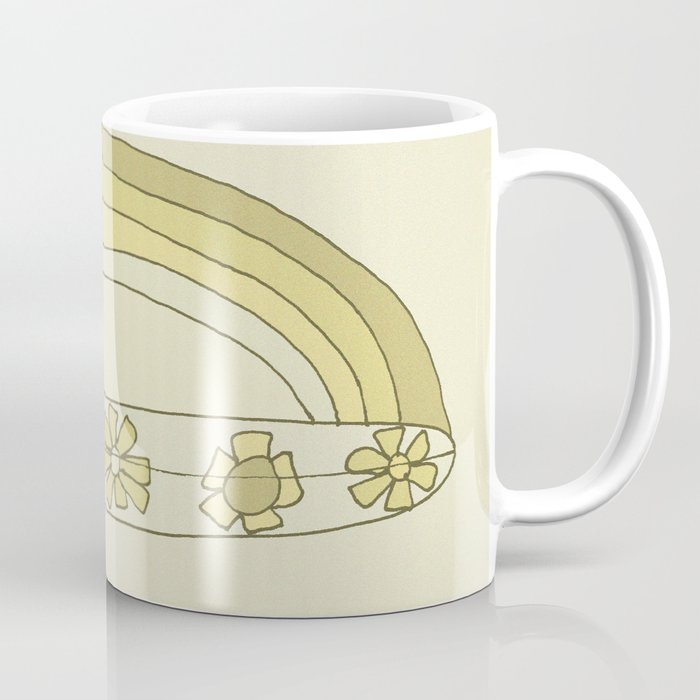 single fin radiate good vibes // retro surf art by surfy birdy Coffee Mug Gallery Image 1