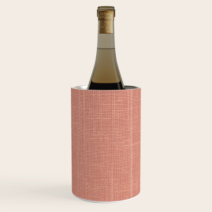Salmon Linen Texture Wine Chiller Gallery Image 3