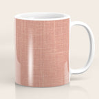 Salmon Linen Texture Coffee Mug Gallery Image 1
