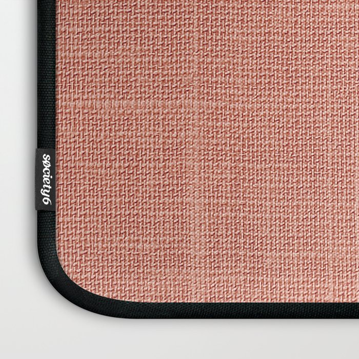 Salmon Linen Texture Laptop Sleeve Gallery Image 3