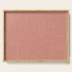 Salmon Linen Texture Serving Tray Gallery Image 1