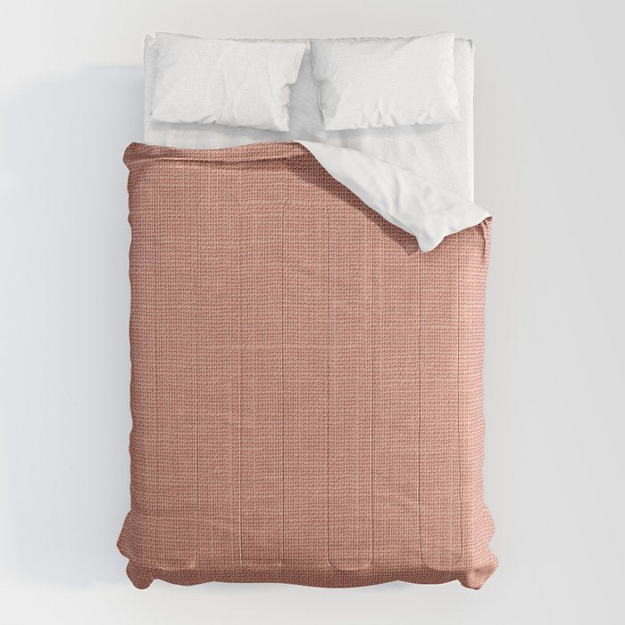 Salmon Linen Texture Comforter Gallery Image 6