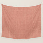 Salmon Linen Texture Wall Tapestry Gallery Image 4