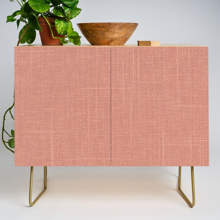 Salmon Linen Texture Credenza Gallery Image 1