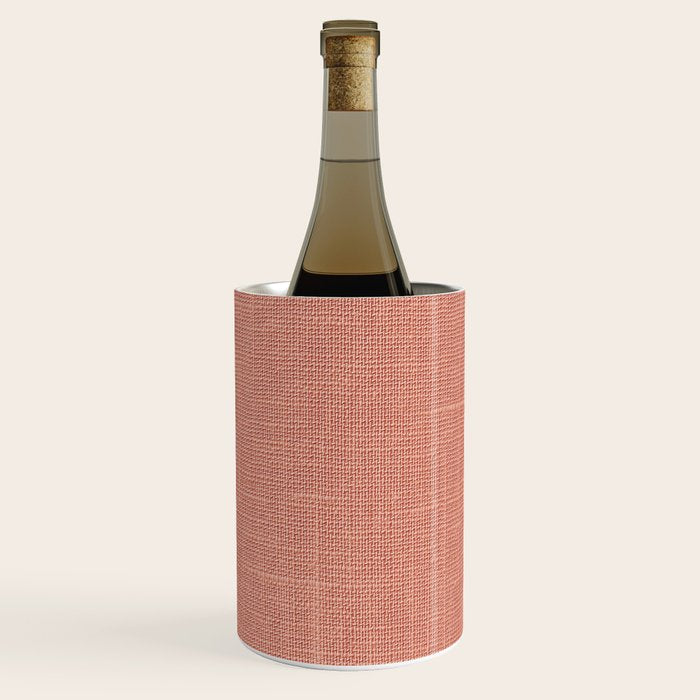 Salmon Linen Texture Wine Chiller Gallery Image 2