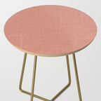 Salmon Linen Texture Side Table Gallery Image 2