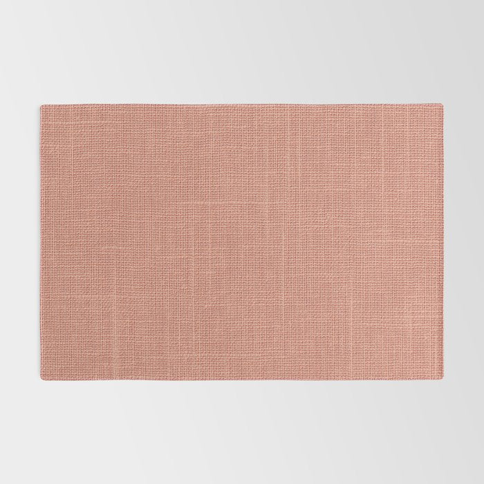Salmon Linen Texture Rug Gallery Image 2